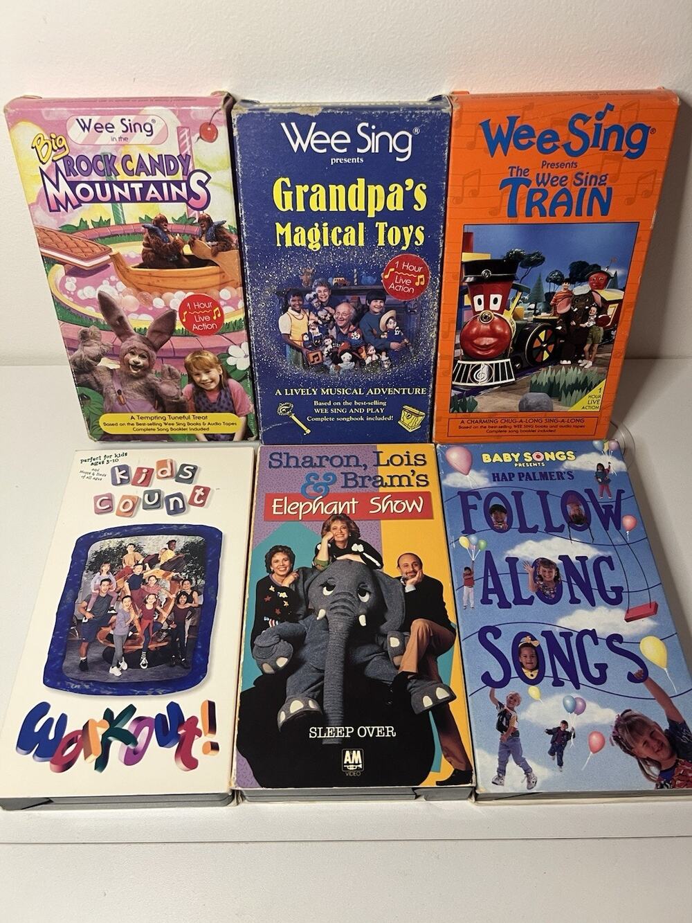 Wee Sing VHS Lot of 6 Obscure Rare Kids Sing Along Live Action Train Sleep Over
